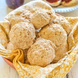 a basket of healthy vegan biscuits