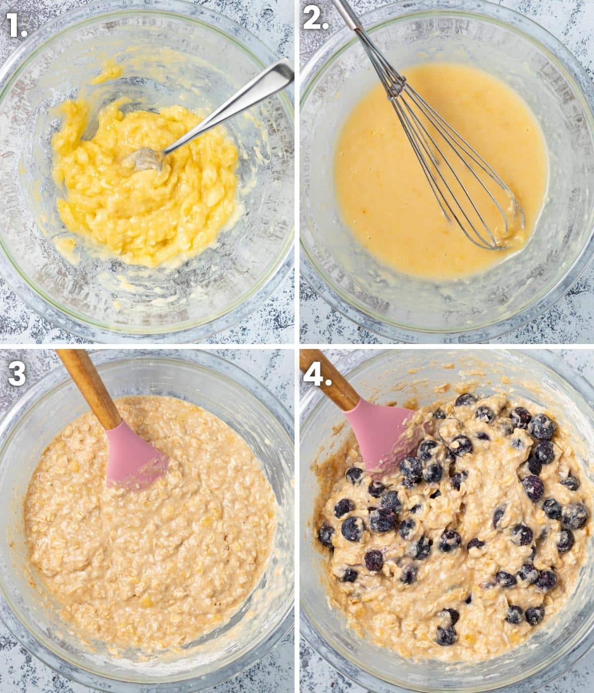 how to make the muffins step by step as per the written instructions