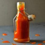 a bottle of habanero hot sauce