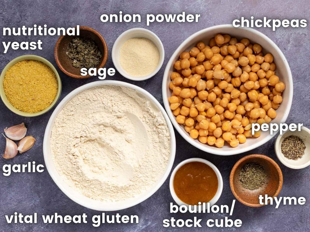 ingredients needed to make vegan chicken breasts