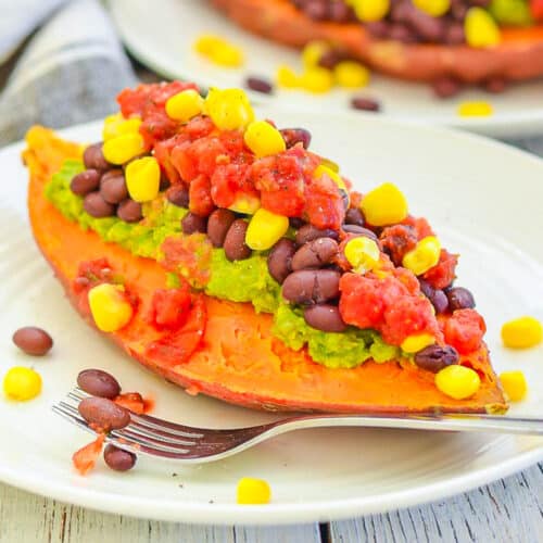 a loaded vegan sweet potato