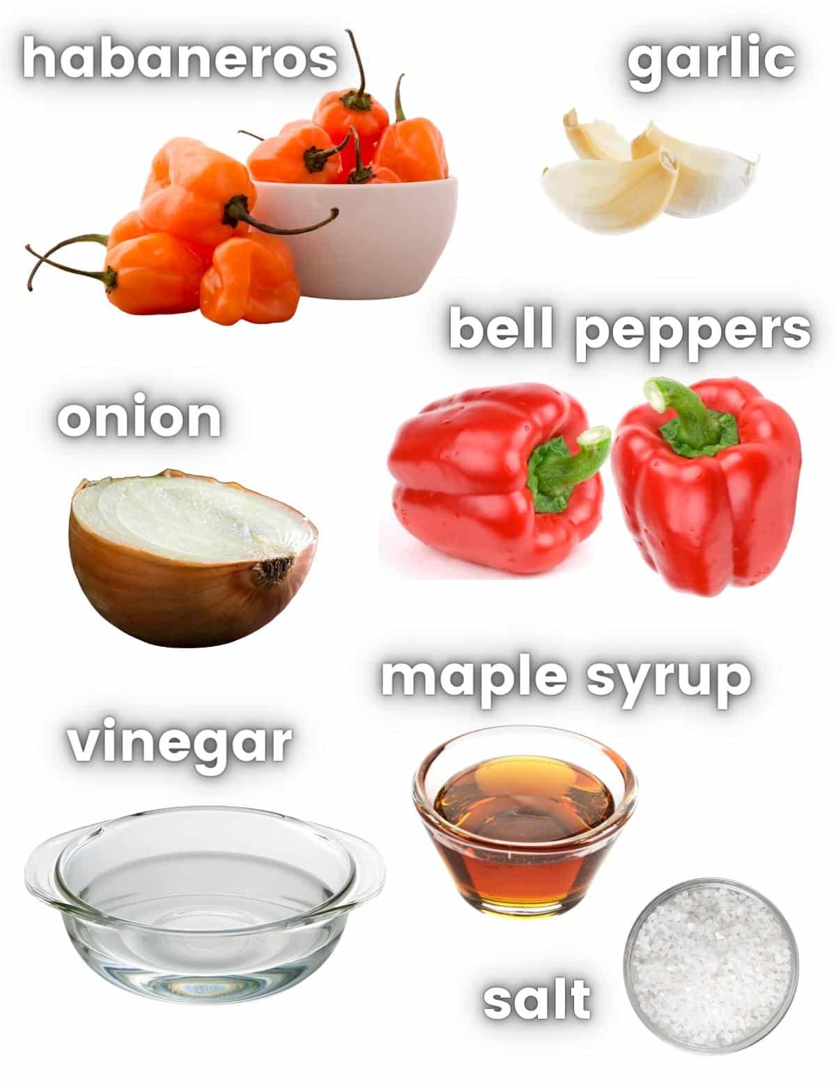 ingredients needed to make habanero hot sauce