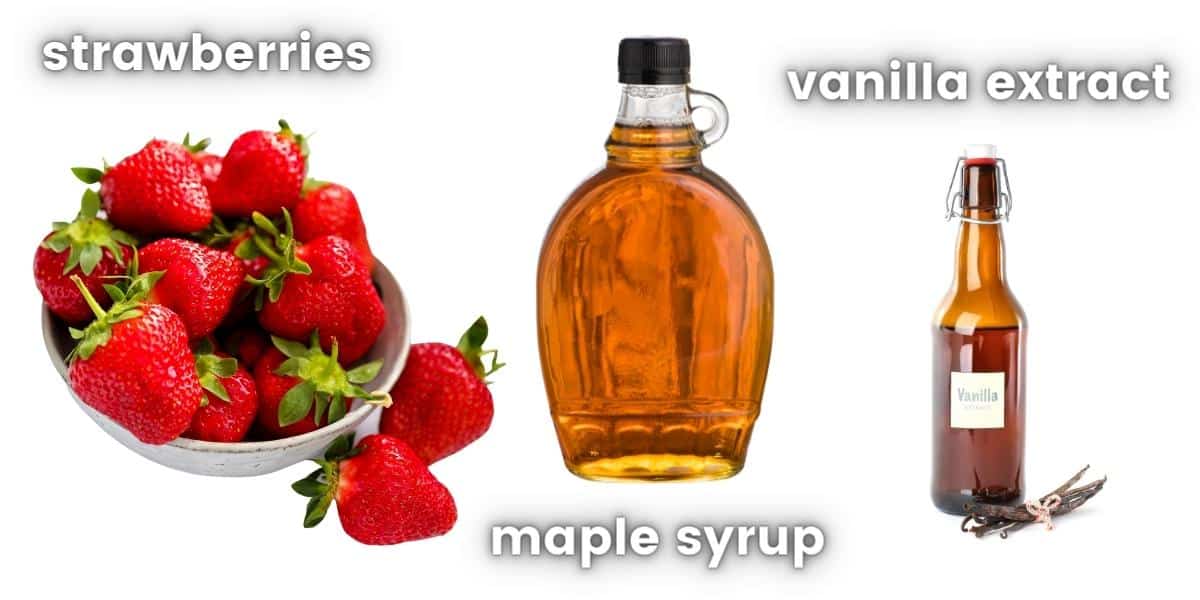 ingredients for roasted strawberries