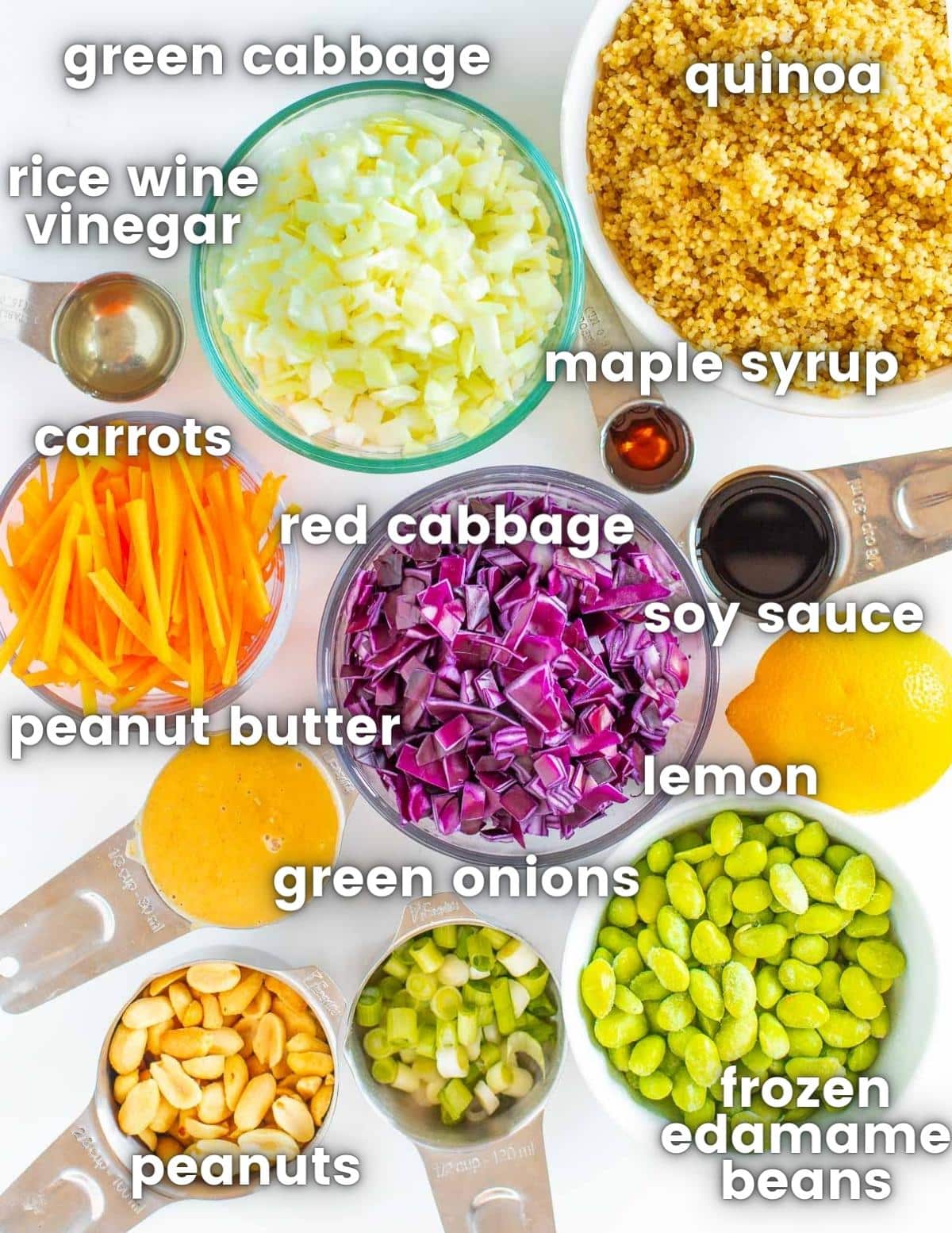 ingredients for salad in a jar
