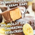 Peanut butter Banana Ice Cream Bars