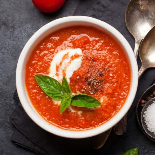 Homemade Roasted Tomato Basil Soup