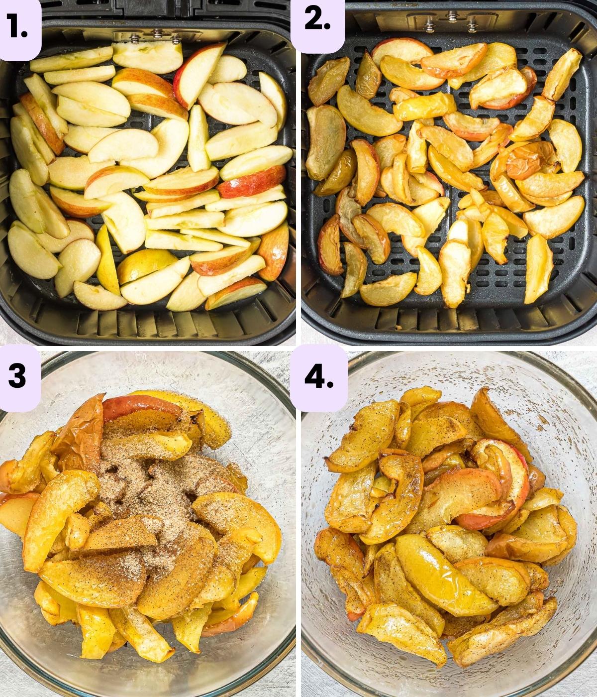 how to make air fryer apples step by step 