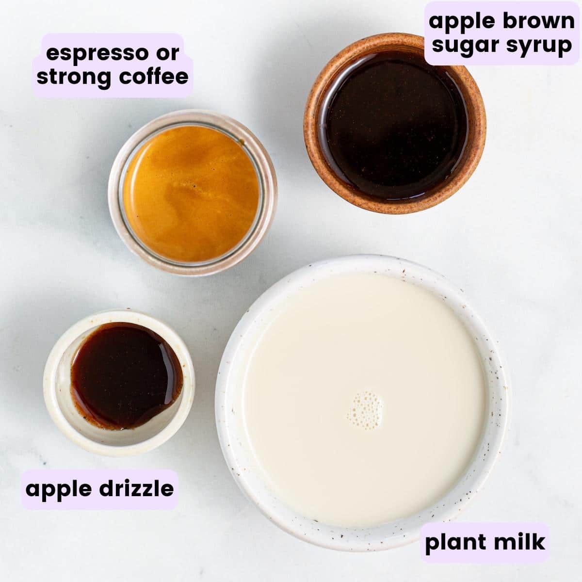 ingredients needed to make apple crisp macchiato