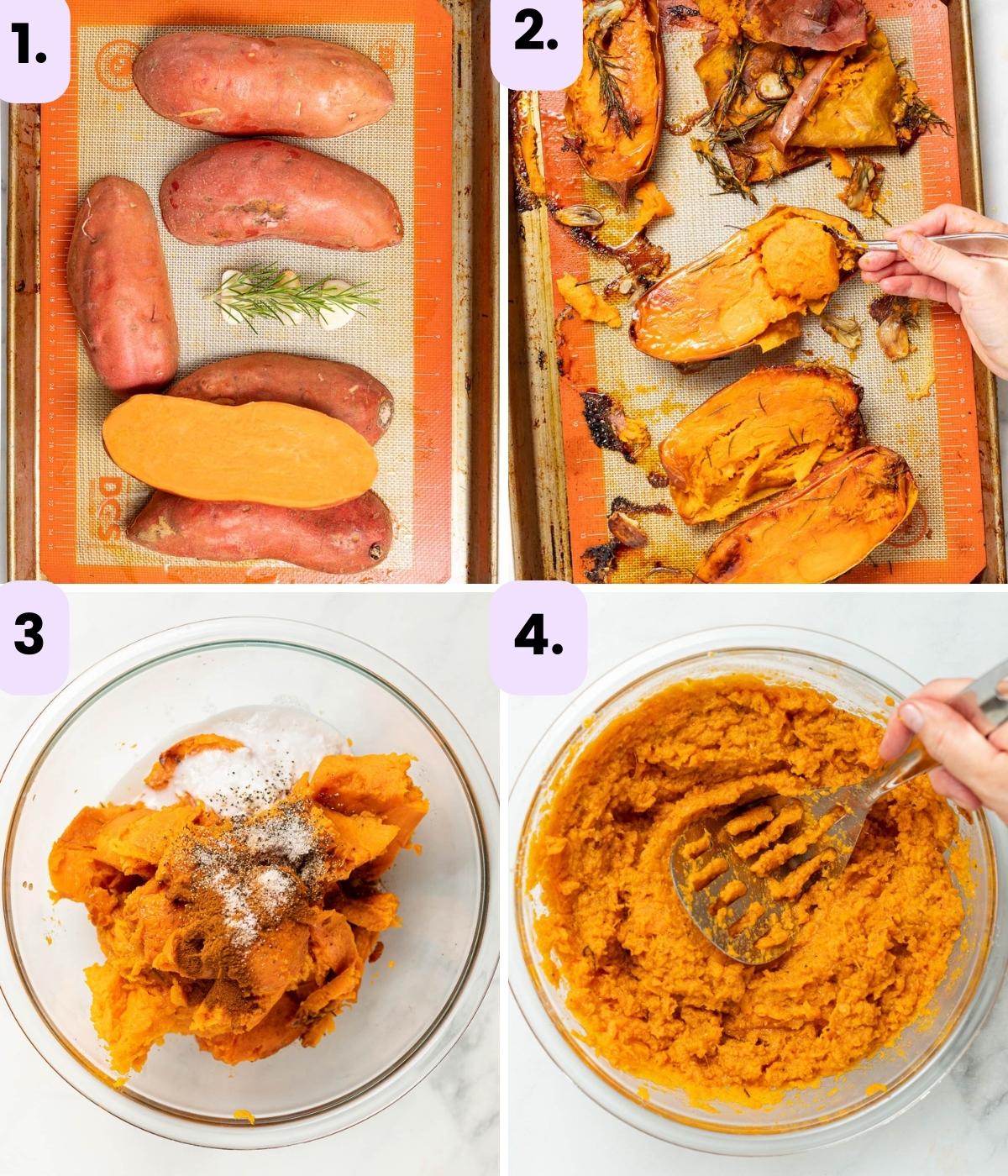 how to make mashed sweet potatoes step by step