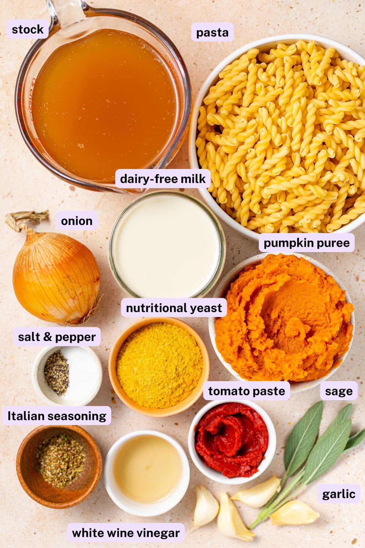 pumpkin pasta ingredients