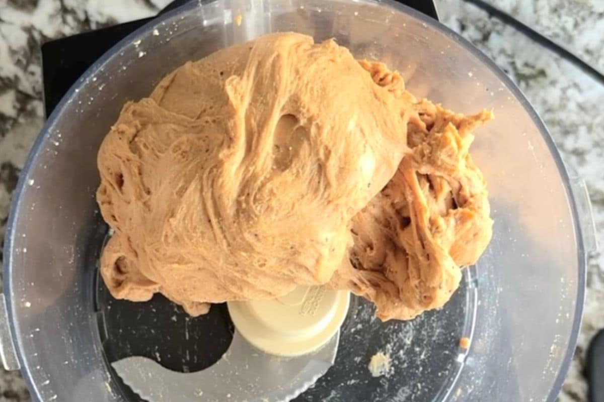 seitan ham dough in a food processor