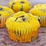 lemon blueberry cornmeal muffins