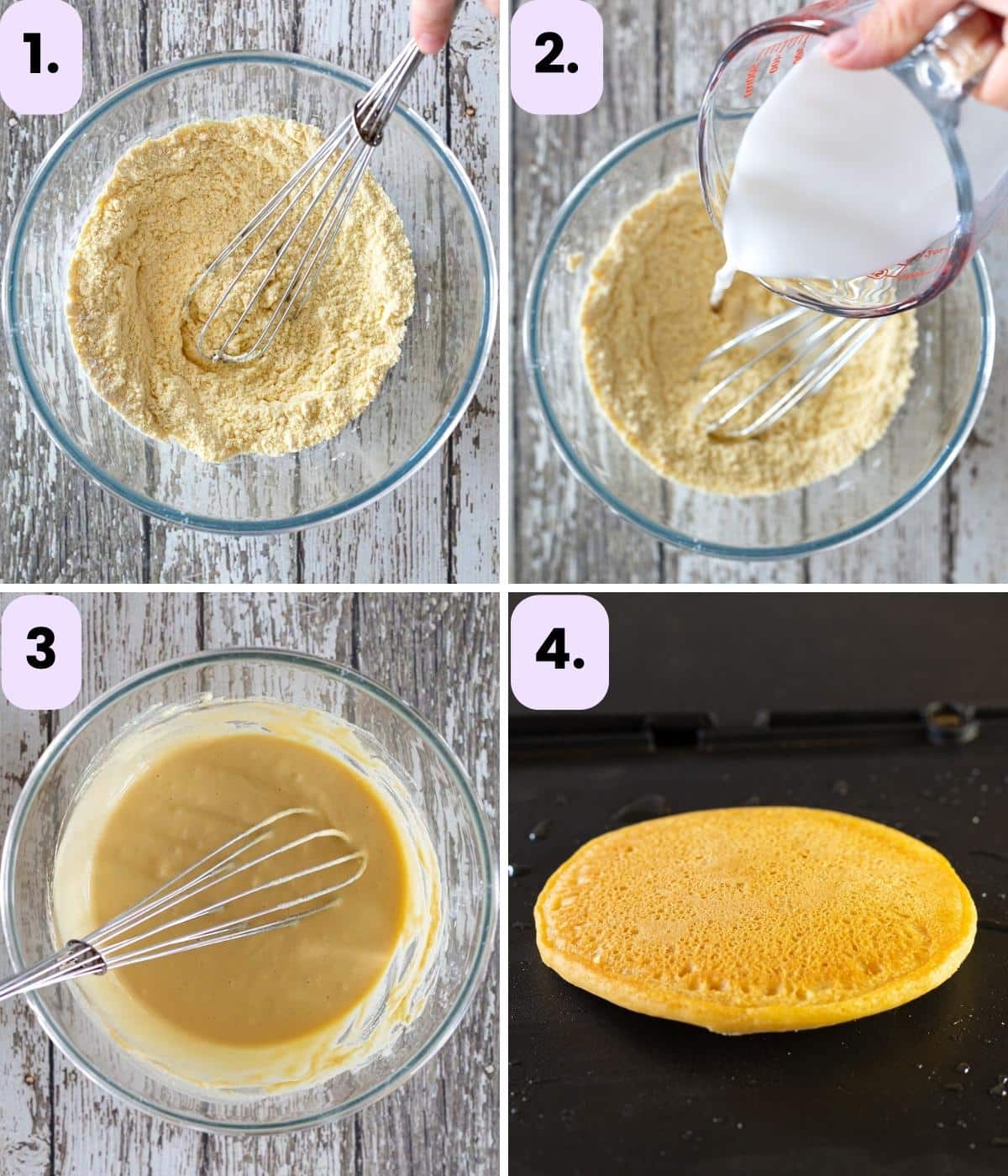 how to make corn flour pancakes step by step