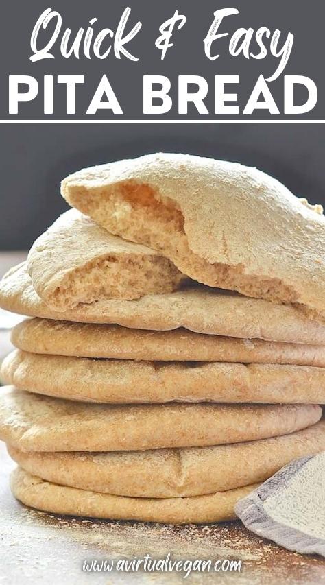 Quick & Easy Homemade Pita Bread - A Virtual Vegan