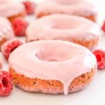 vegan raspberry donuts