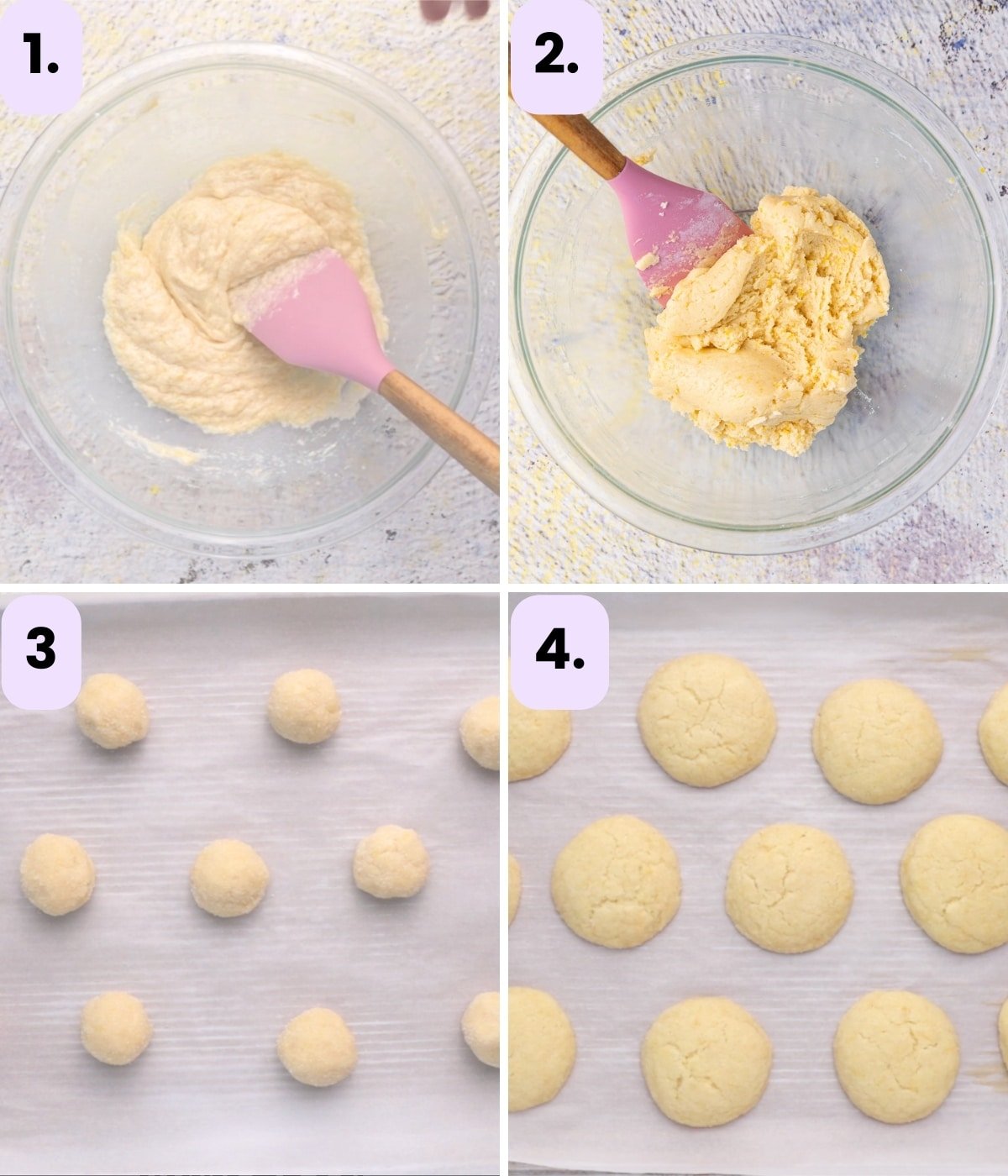how to make vegan lemon cookies step by step as per the written instructions