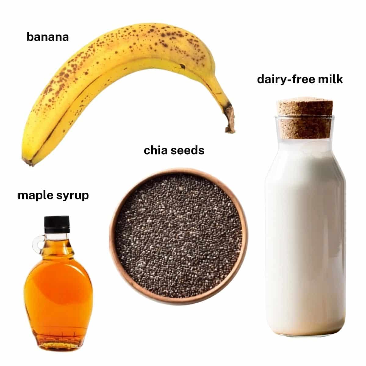 banana chia pudding ingredients