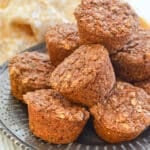 a pile of healthy carrot muffins