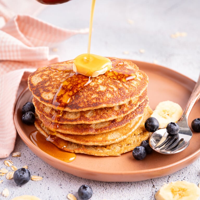Vegan Banana Oatmeal Pancakes A Virtual Vegan