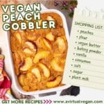 vegan peach cobbler hopping list
