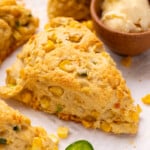 a vegan jalapeno corn scones