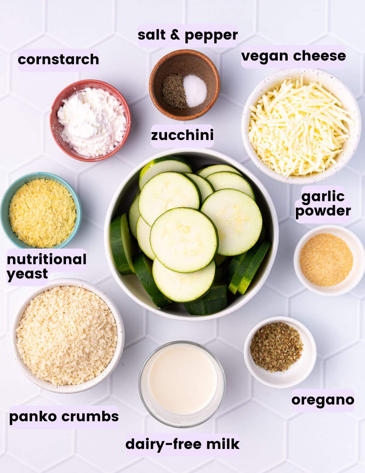 crispy zucchini ingredients as per the written ingredient list. 