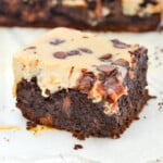 one vegan cheesecake brownie