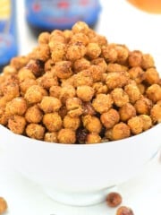 a bowl of crispy roasted chickpeas