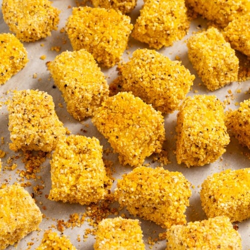 crispy cornmeal coated tofu