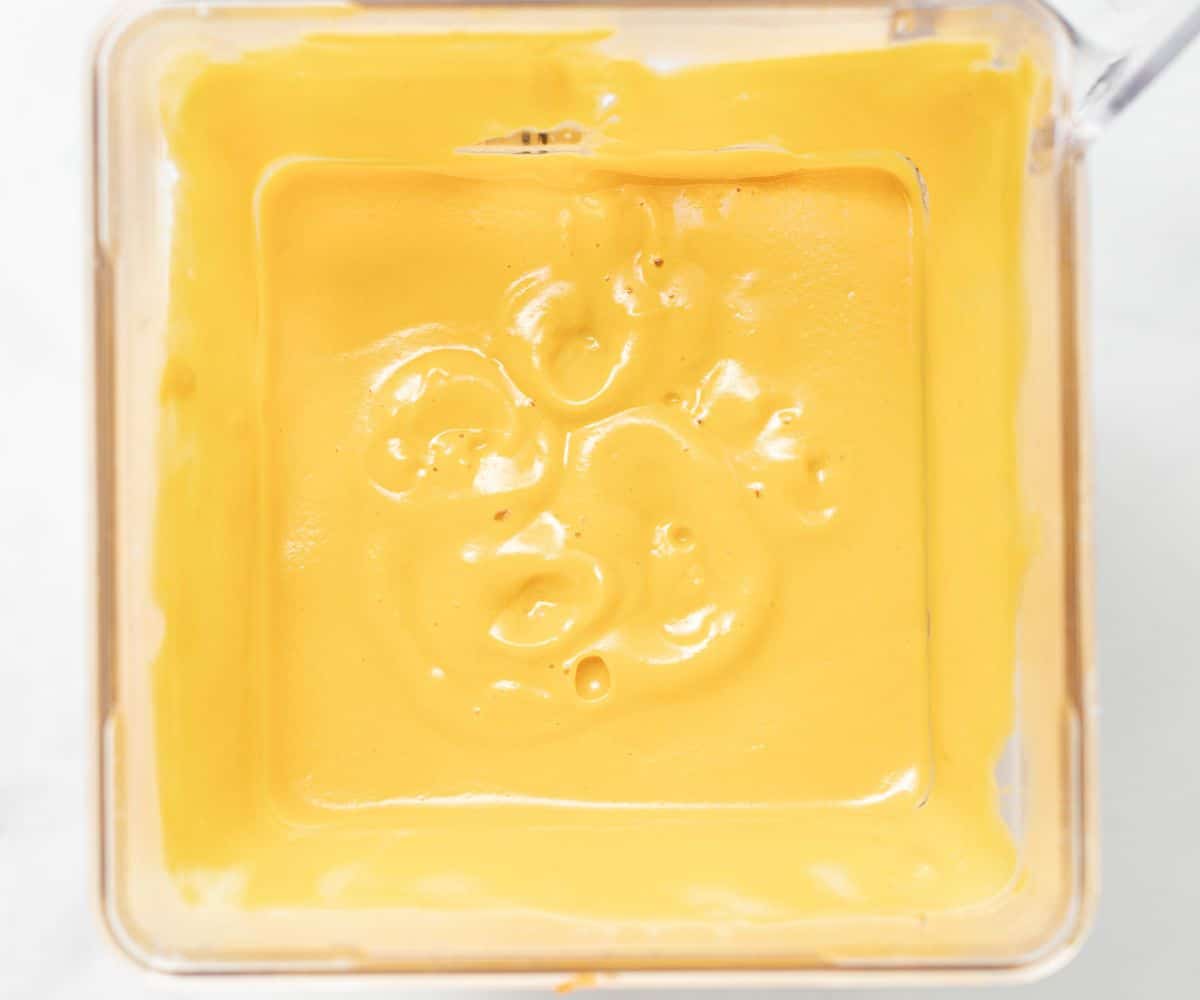 cheese sauce in a blender jar