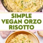 Simple Vegan Orzo Risotto