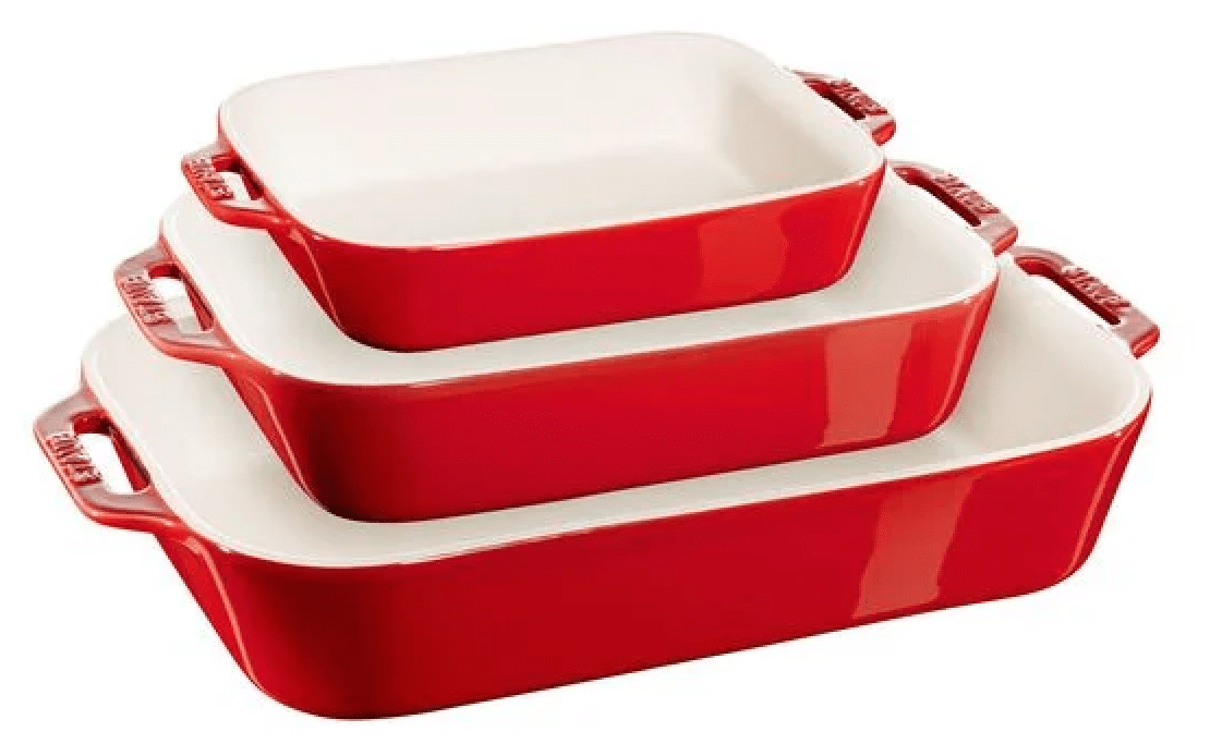 Eternal Living eternal living 16 enameled cast iron baking pan rectangular  lasagna dish large roasting pan red