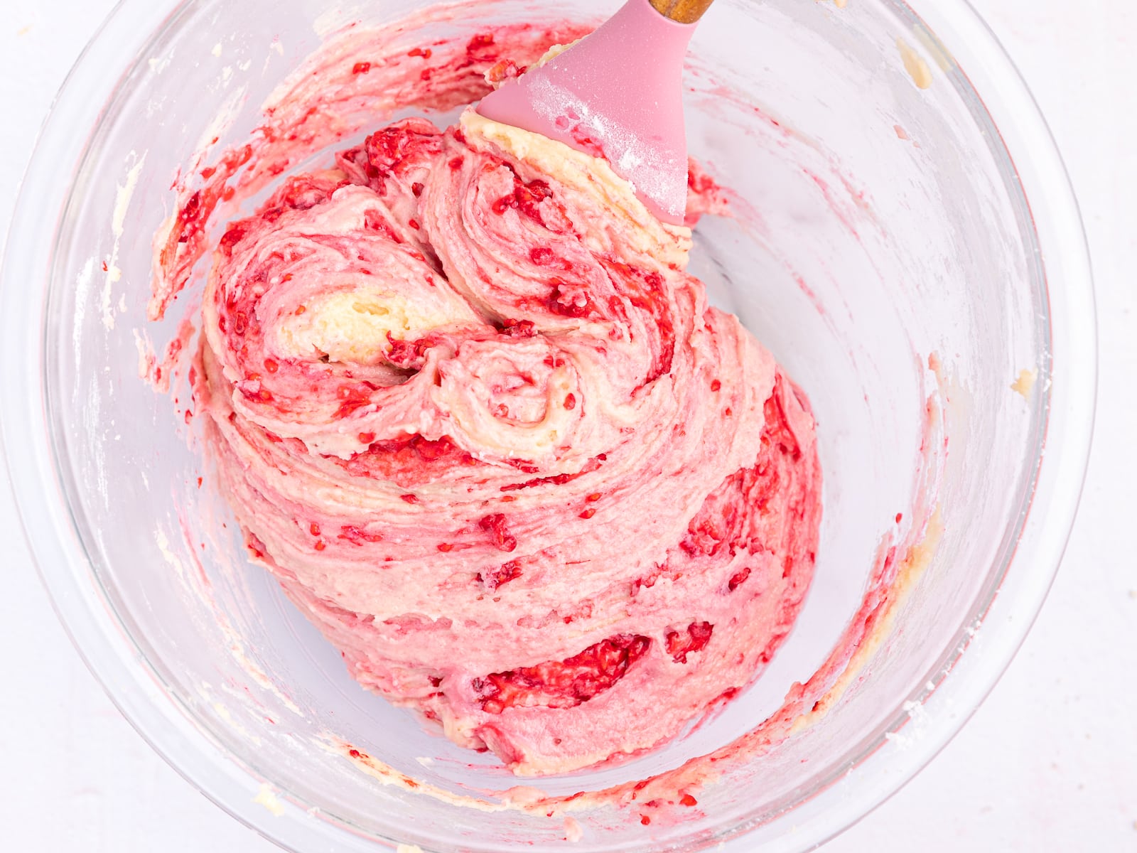 raspberry marbled cookie dough