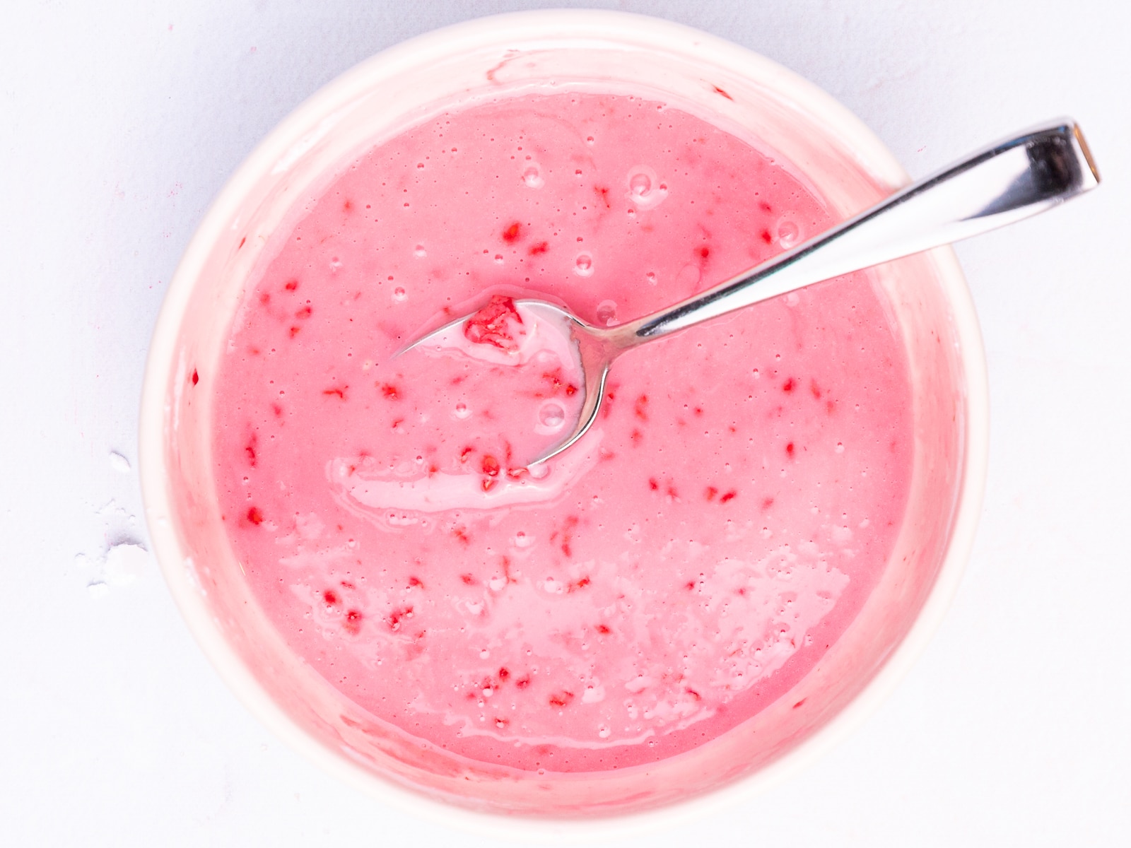 raspberry glaze in a bowl