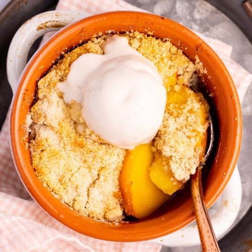 Vegan Peach Crumble For One