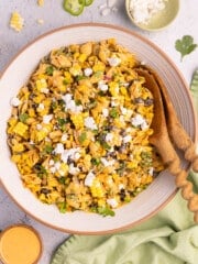 vegan elote pasta salad