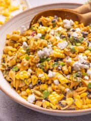 vegan elote pasta salad