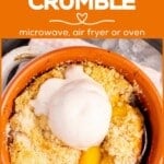 Single-Serve Vegan Peach Crumble