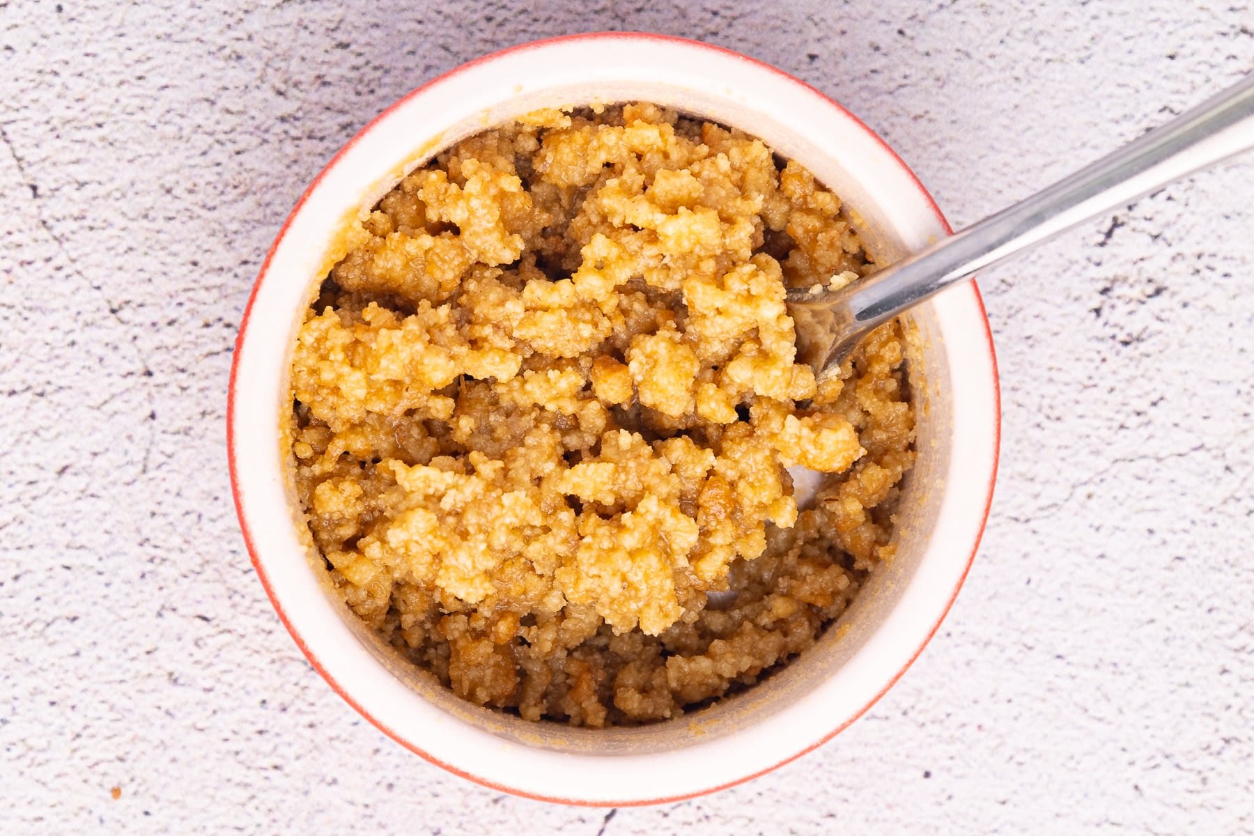 Cookie crumbs mixed with melted vegan butter.