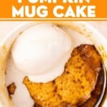 Saucy Caramel Pumpkin Mug Cake