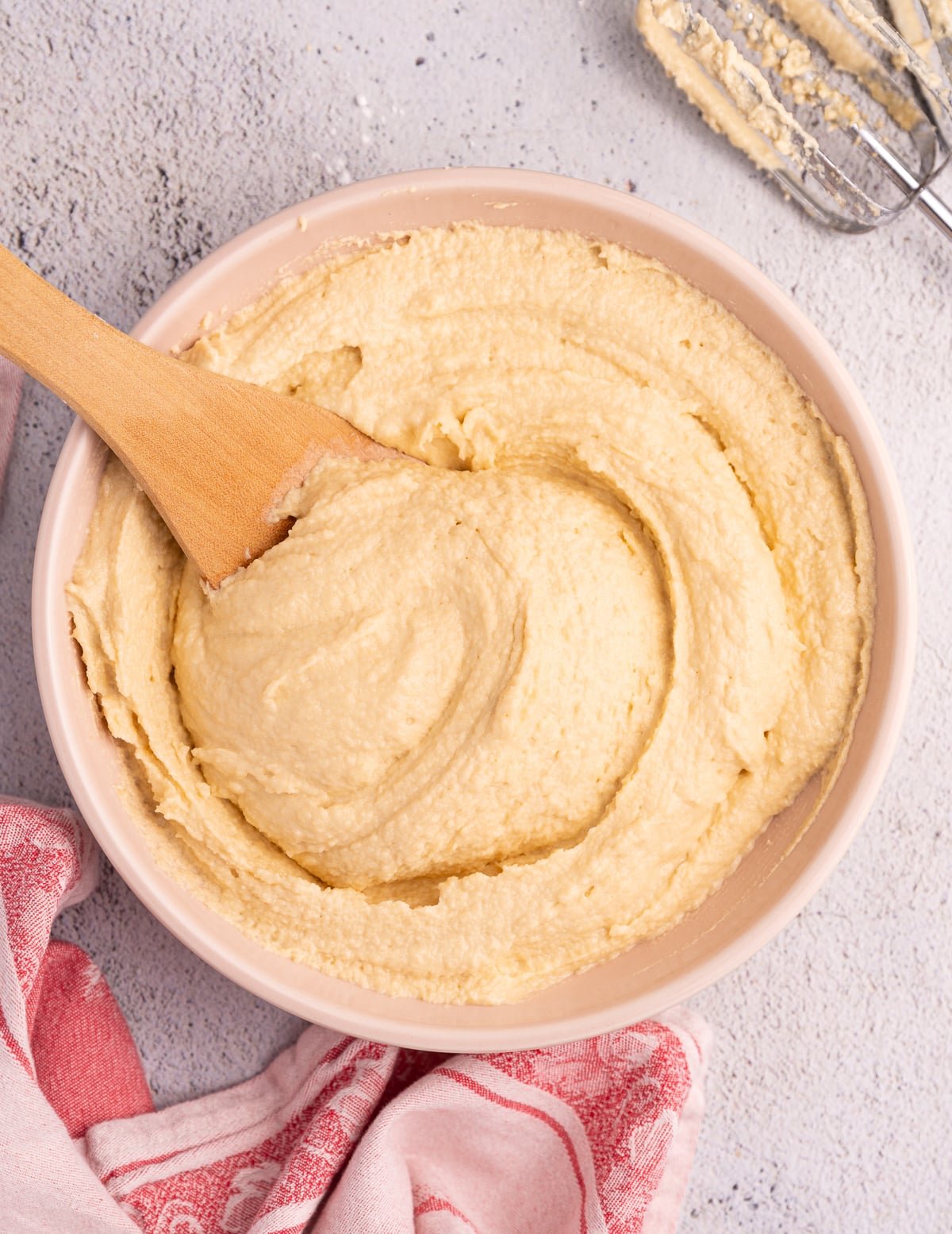 a bowl of. vegan brown sugar frosting