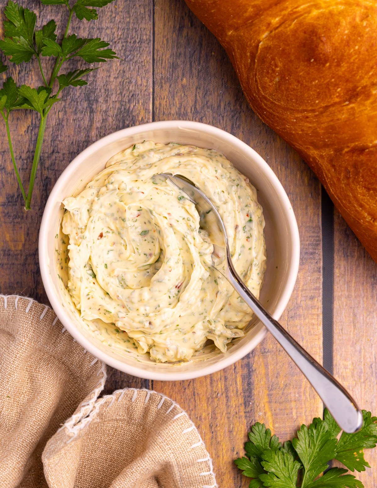 a bowl of vegan garlic butter