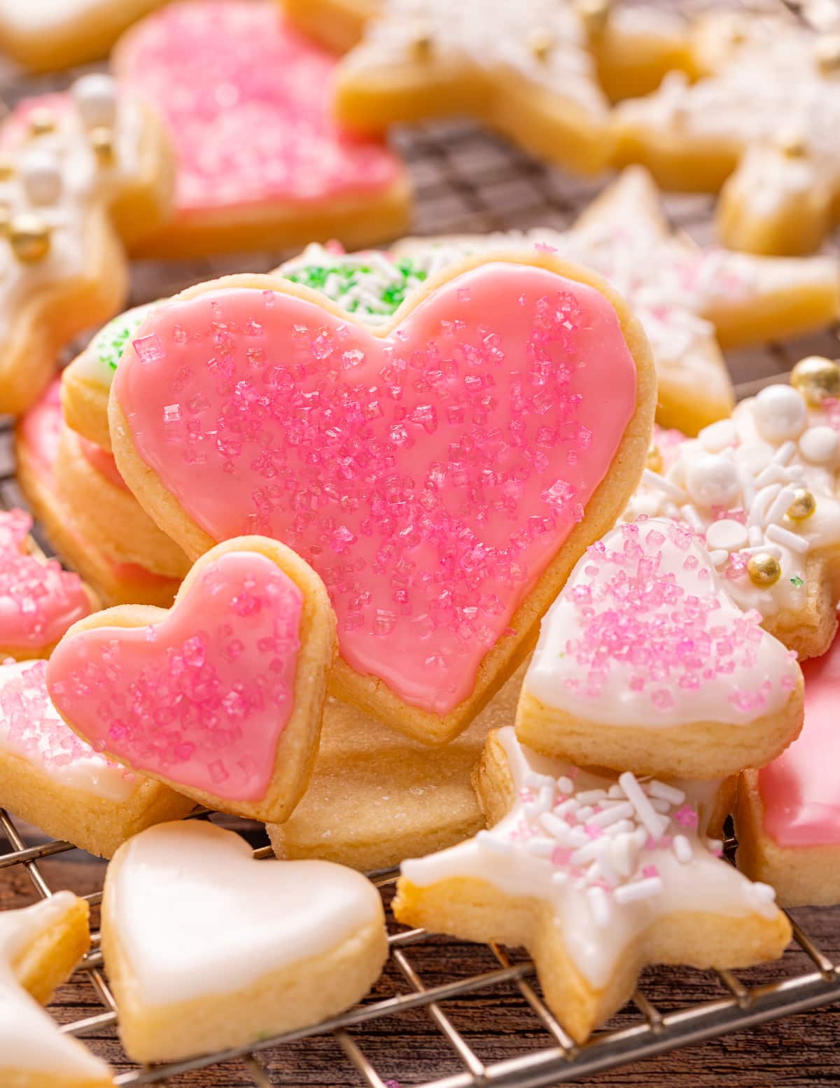 heart shaped sugar cookies