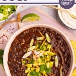 Easy Vegan Black Bean Soup