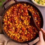 smoky spiced chickpeas in tomato sauce