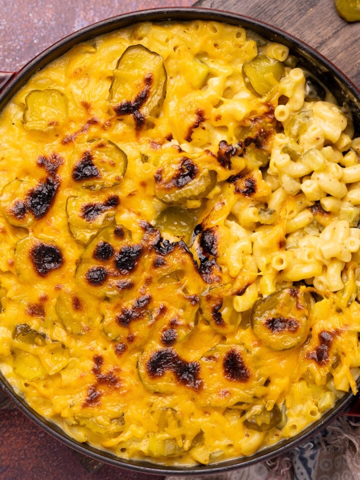 vegan dill pickle mac & cheese