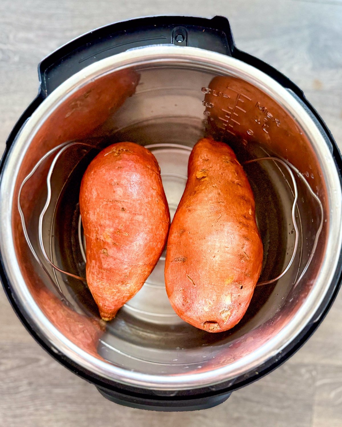 2 sweet potatoes in an Instant Pot