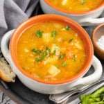 a bowl of Instant POt Vegetable Soup