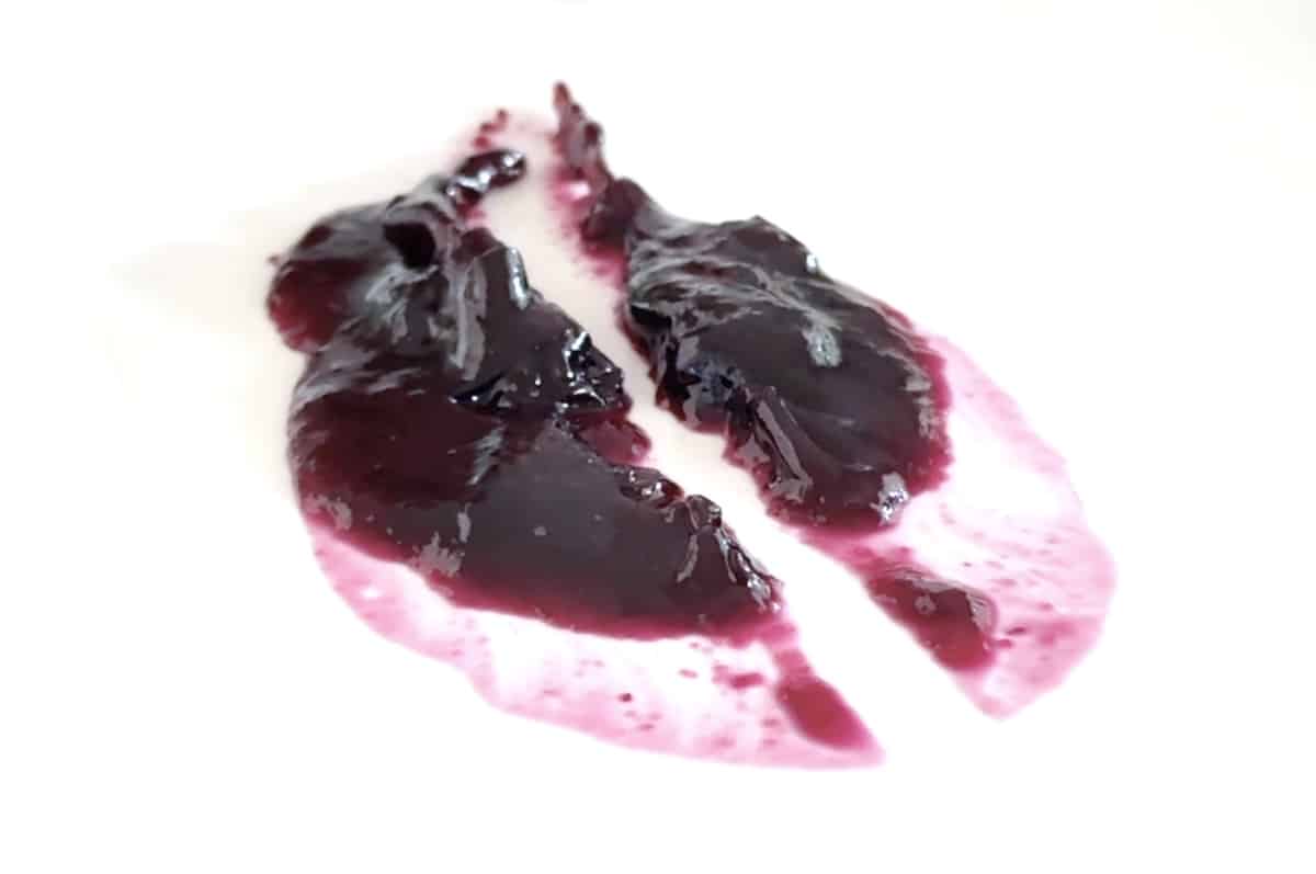 testing jam on a plate