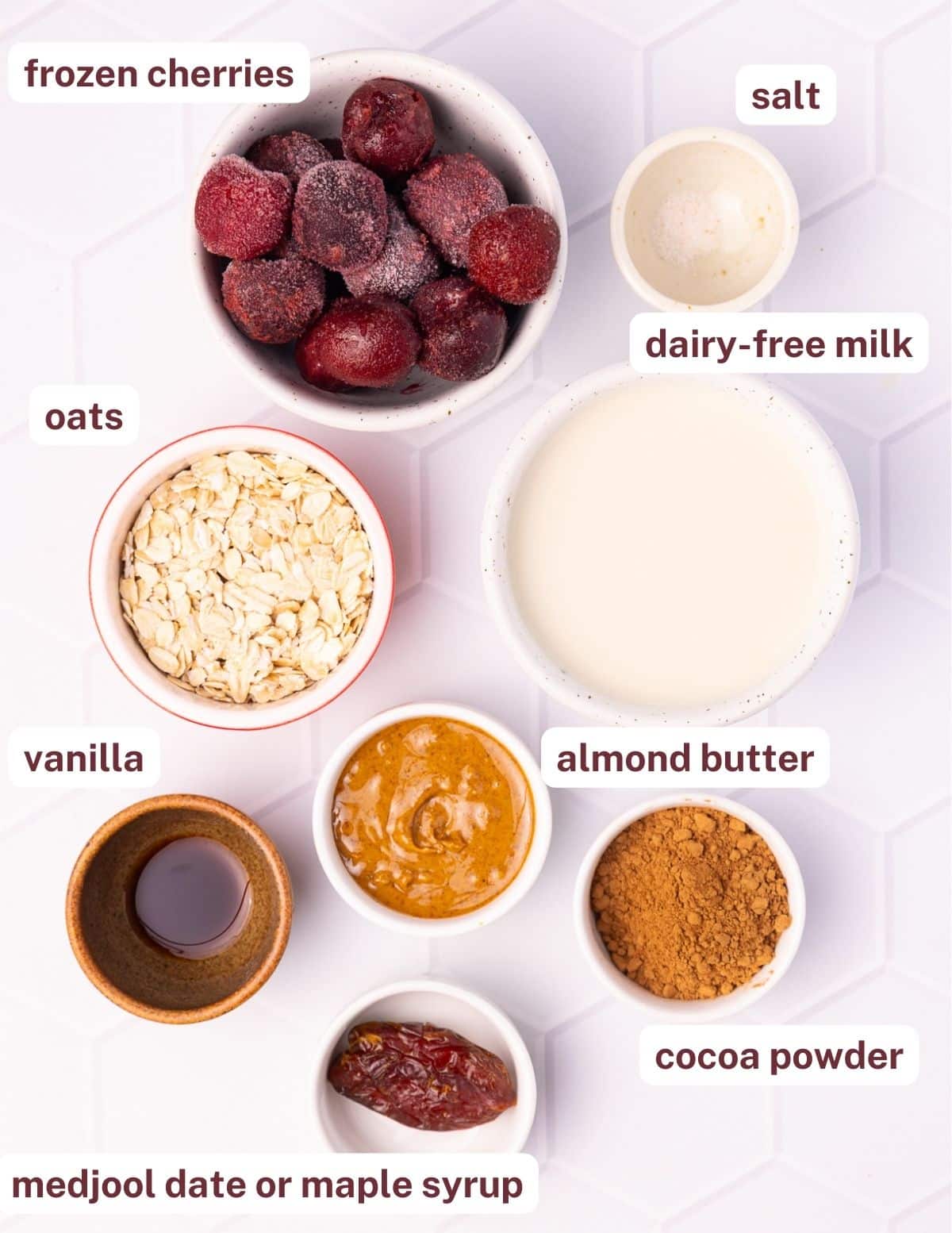 cherry chocolate smoothie ingredients